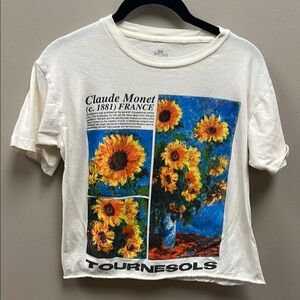 Sunflower Graphic Tee Claude Monet